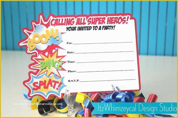 Free Printable Superhero Birthday Invitation Templates Of 12 Free Printable Blank Superhero Birthday Invitation