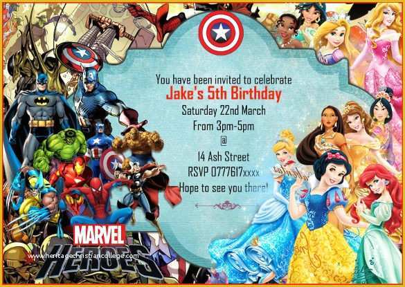 Free Printable Superhero Birthday Invitation Templates Of Avengers Birthday Invitation Templates Free Eyerunforpob