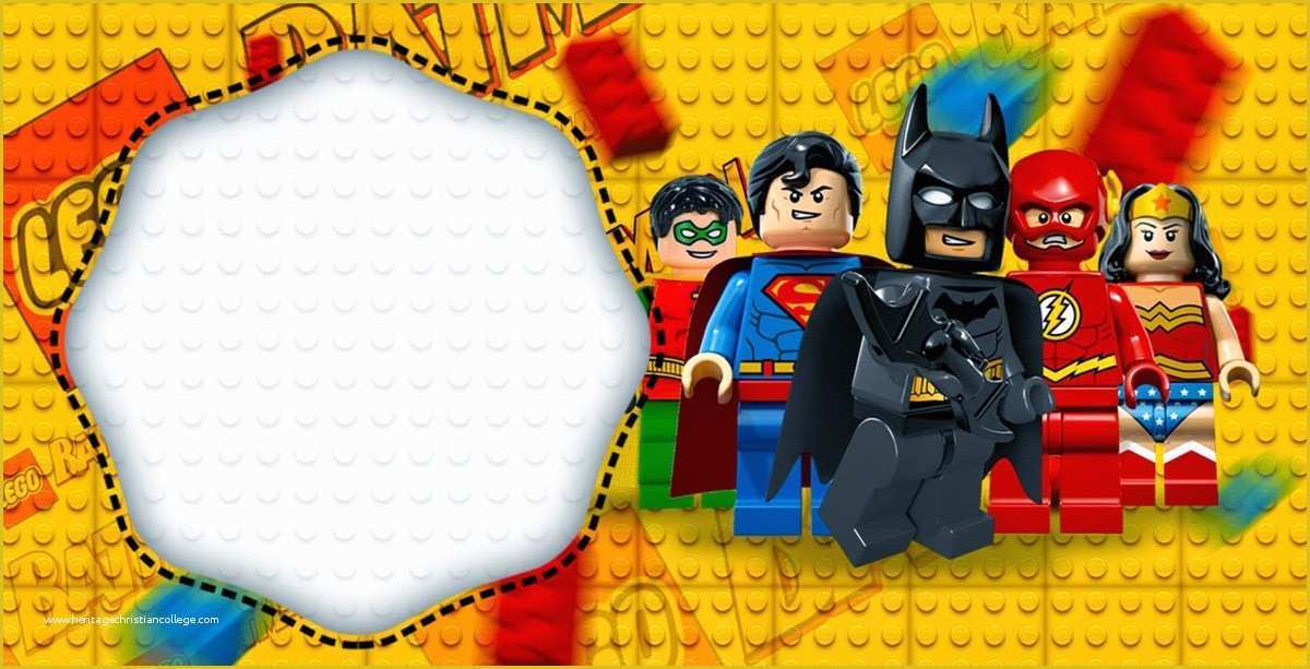 Free Printable Superhero Birthday Invitation Templates Of Free Printable Lego Invitation Templates