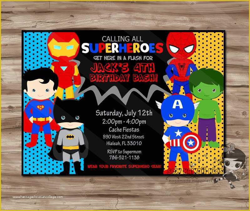 Free Printable Superhero Birthday Invitation Templates Of Superhero Invitation Superhero Invitation Superhero Invitation