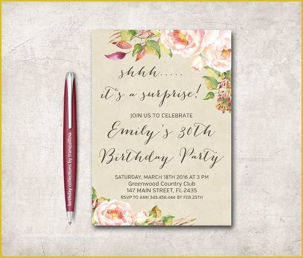 Free Printable Surprise Birthday Invitations Template Of 13 Surprise Party Invitations Psd Ai
