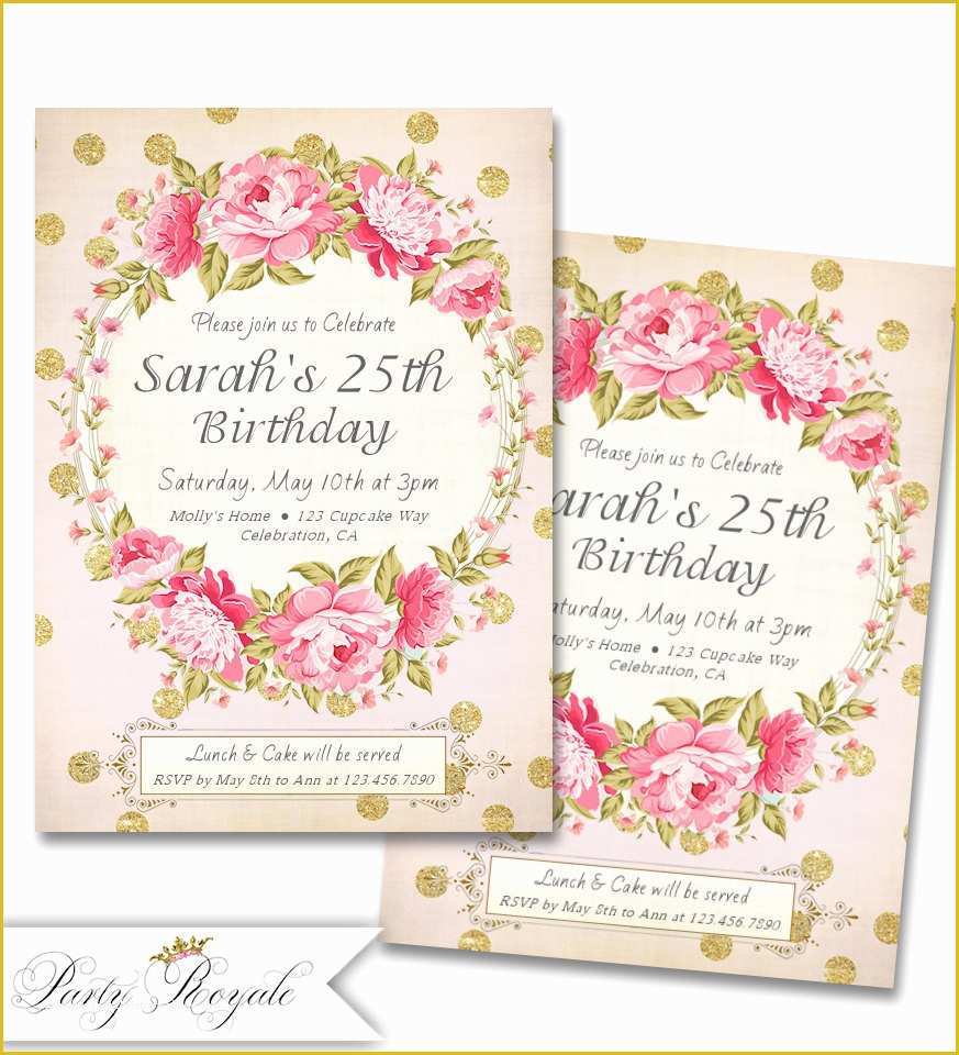 Free Printable Surprise Birthday Invitations Template Of 25th Surprise Birthday Party Invitations – Free Printable