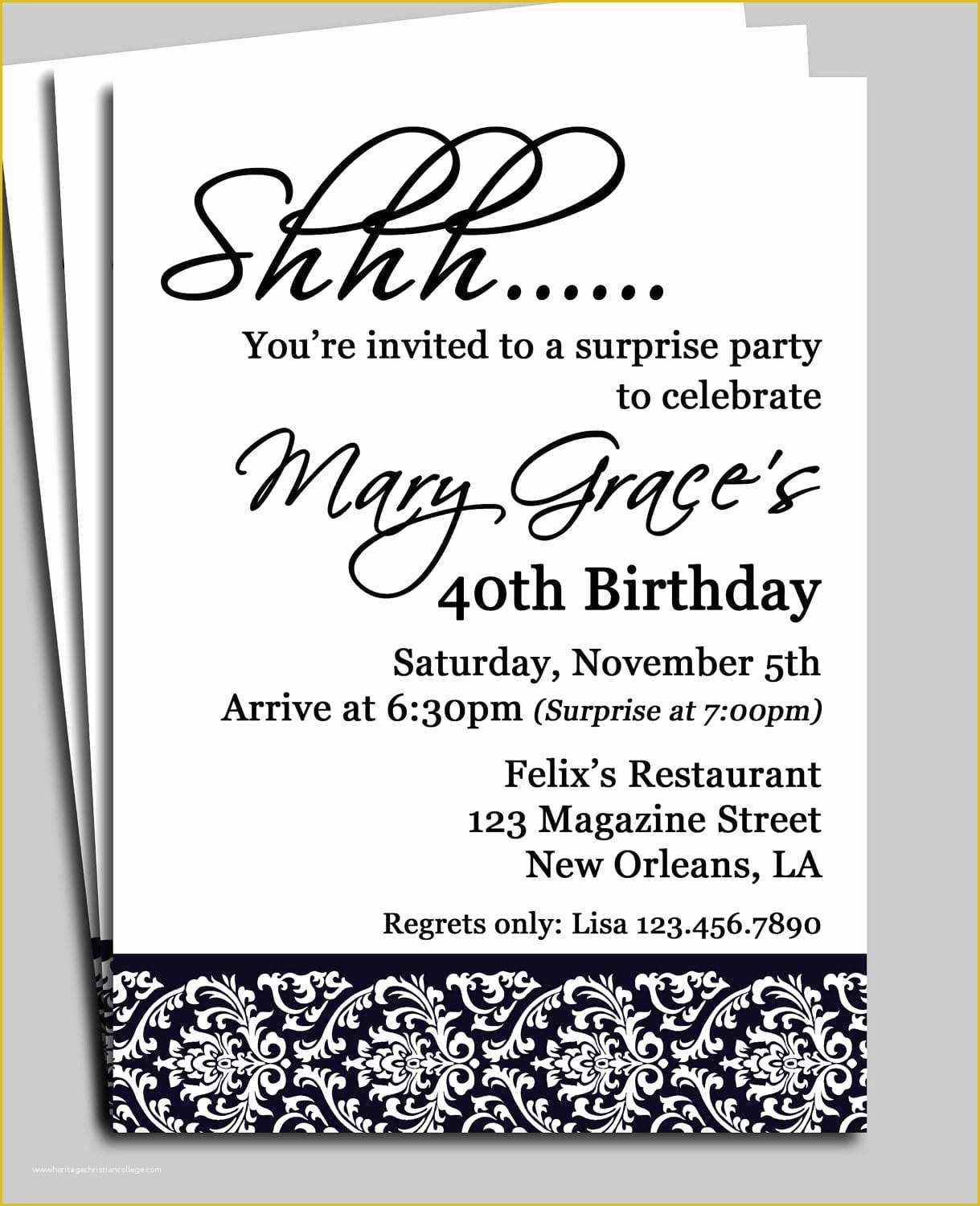 Free Printable Surprise Birthday Invitations Template Of 99 Free 70 Birthday Invitation Templates 30th Birthday