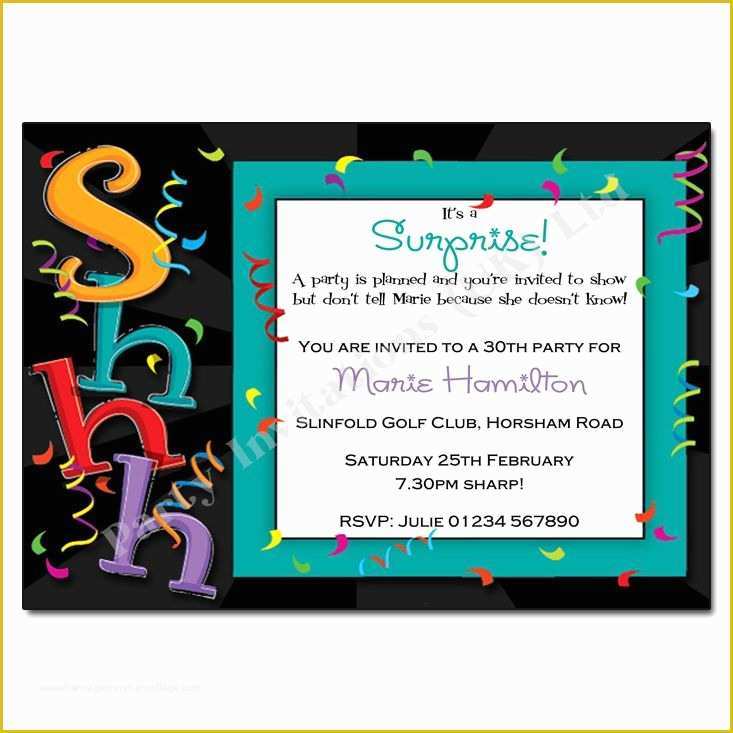 Free Printable Surprise Birthday Invitations Template Of Surprise 50th Birthday Invitation — Birthday Invitation