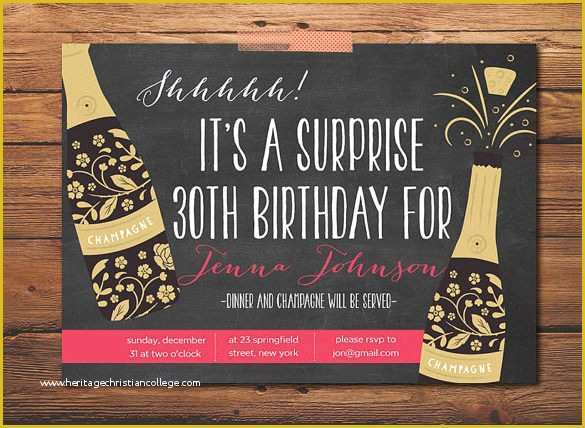 Free Printable Surprise Party Invitation Templates Of 16 Outstanding Surprise Party Invitations &amp; Designs