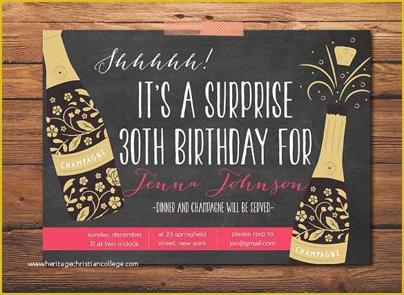 Free Printable Surprise Party Invitation Templates Of 16 Outstanding Surprise Party Invitations & Designs