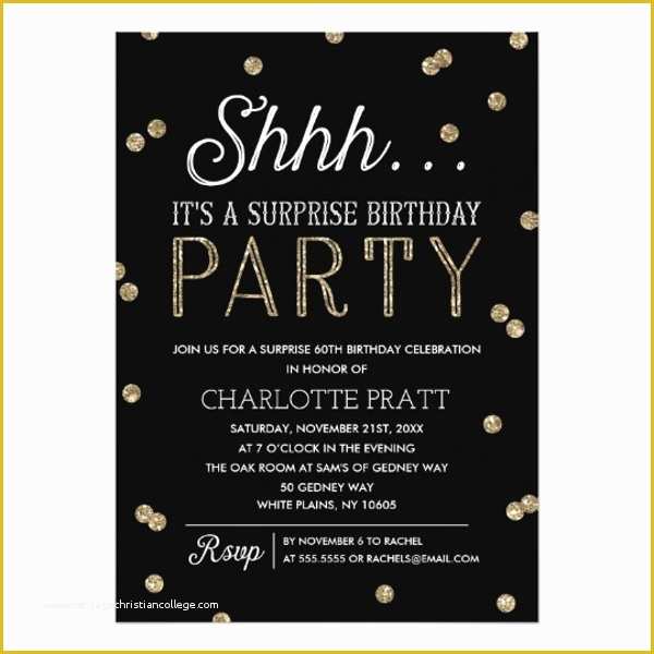 Free Printable Surprise Party Invitation Templates Of 81 Birthday Invitations
