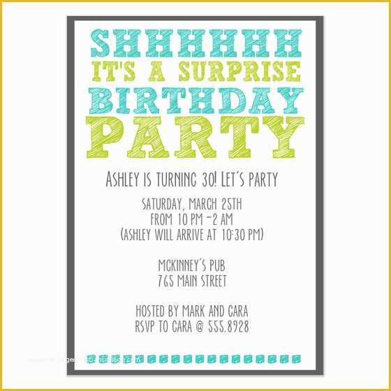 Free Printable Surprise Party Invitation Templates Of Surprise Birthday Party Invitations & Cards On Pingg