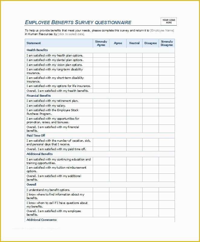 Free Printable Survey Template Of 33 Free Questionnaire Templates Word Free Template