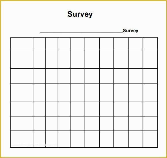 Free Printable Survey Template Of 7 Blank Survey Samples