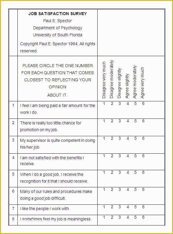 Free Printable Survey Template Of Survey Templates – 27 Free Word Pdf Documents Download