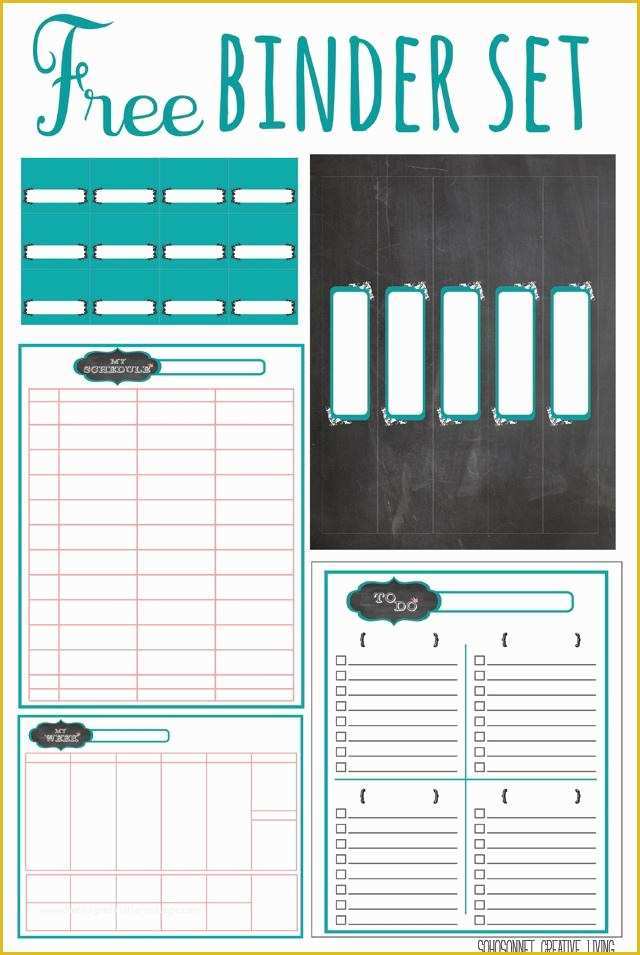 Free Printable Templates for Binders Of 20 Free Printables to organize