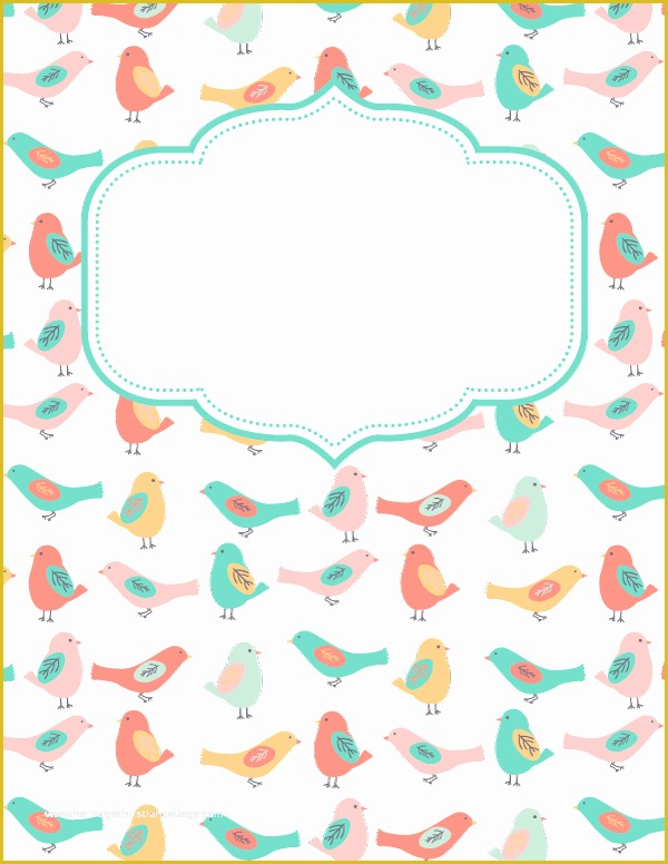Free Printable Templates for Binders Of Free Printable Bird Binder Cover Template Download the