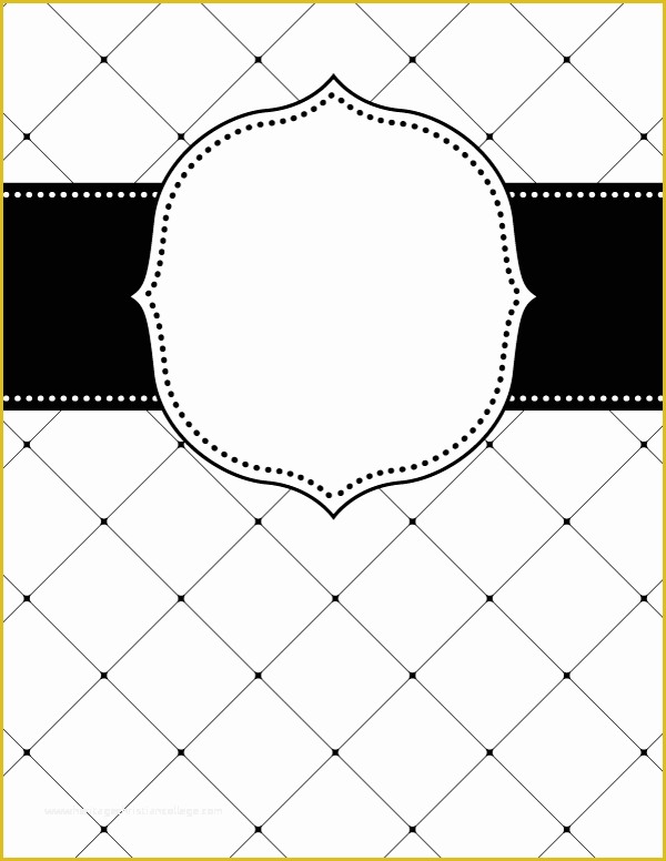 Free Printable Templates for Binders Of Free Printable Black and White Lattice Binder Cover