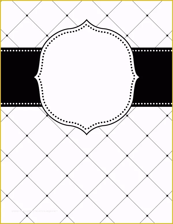 Free Printable Templates for Binders Of Free Printable Black and White Lattice Binder Cover