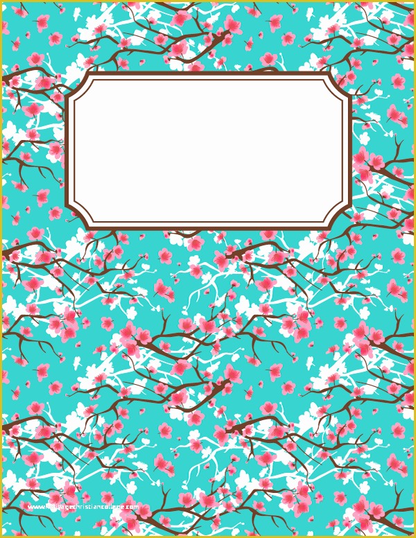 Free Printable Templates for Binders Of Free Printable Cherry Blossom Binder Cover Template