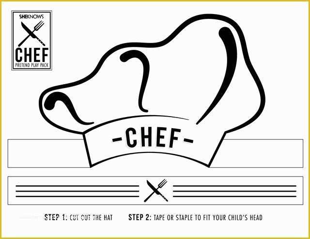 Free Printable Thanksgiving Hat Templates Of Chef Hat Cutout Free Printable Coloring Pages