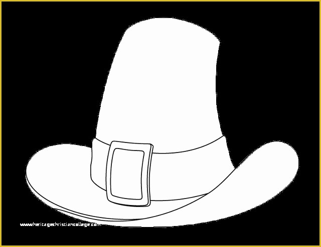Free Printable Thanksgiving Hat Templates Of Pilgrim Hat Coloring Page Sketch Coloring Page