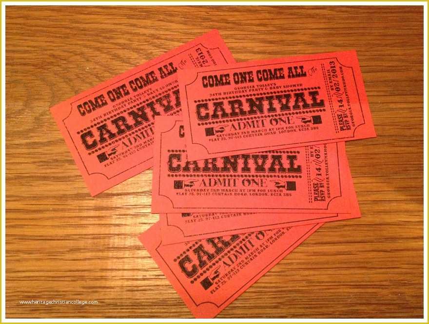 Free Printable Ticket Invitation Templates Of 11 Best S Of Carnival Punch Card Free Printable