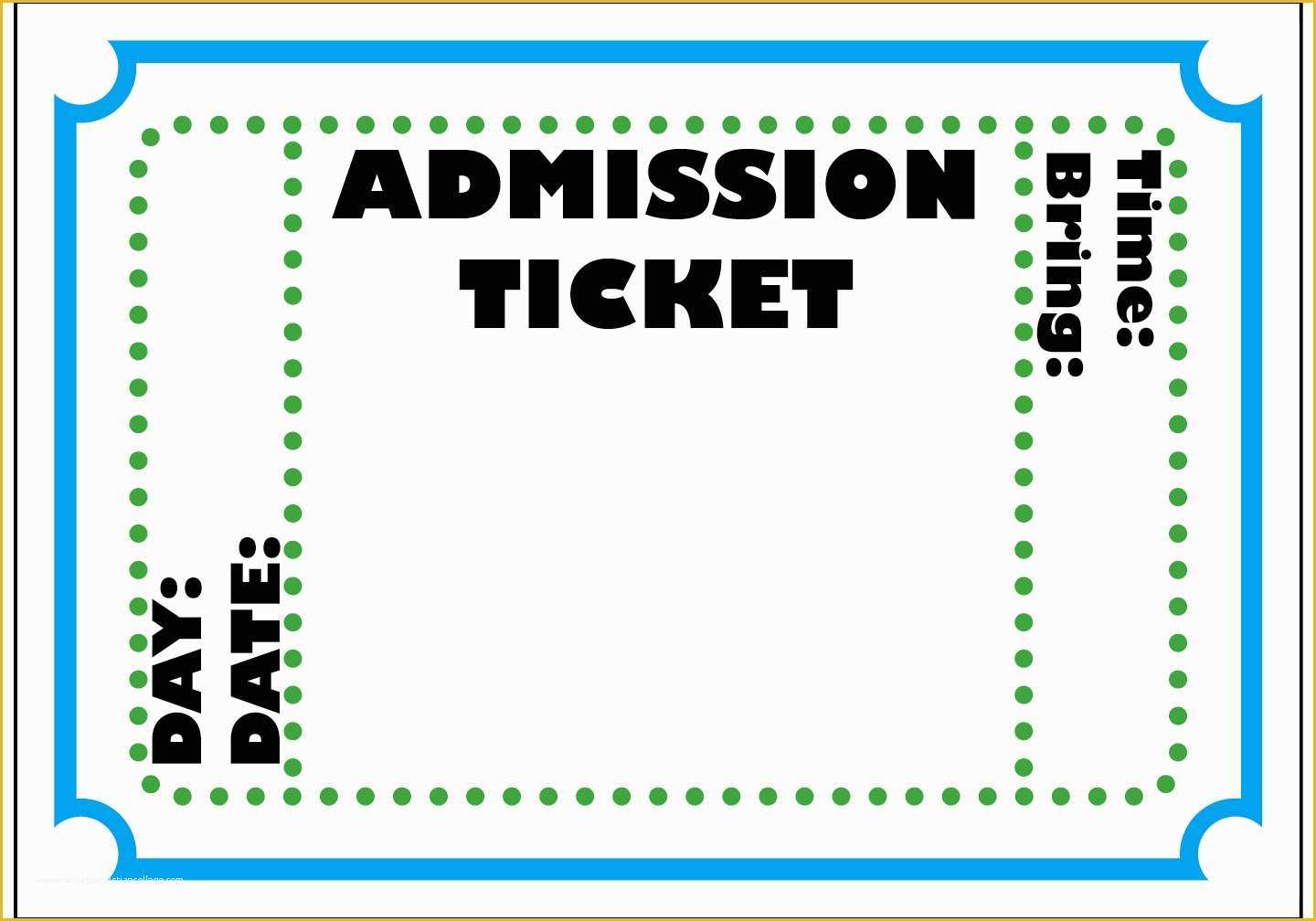 Free Printable Ticket Template Of Free Printable Admit E Ticket Template Clipart Best