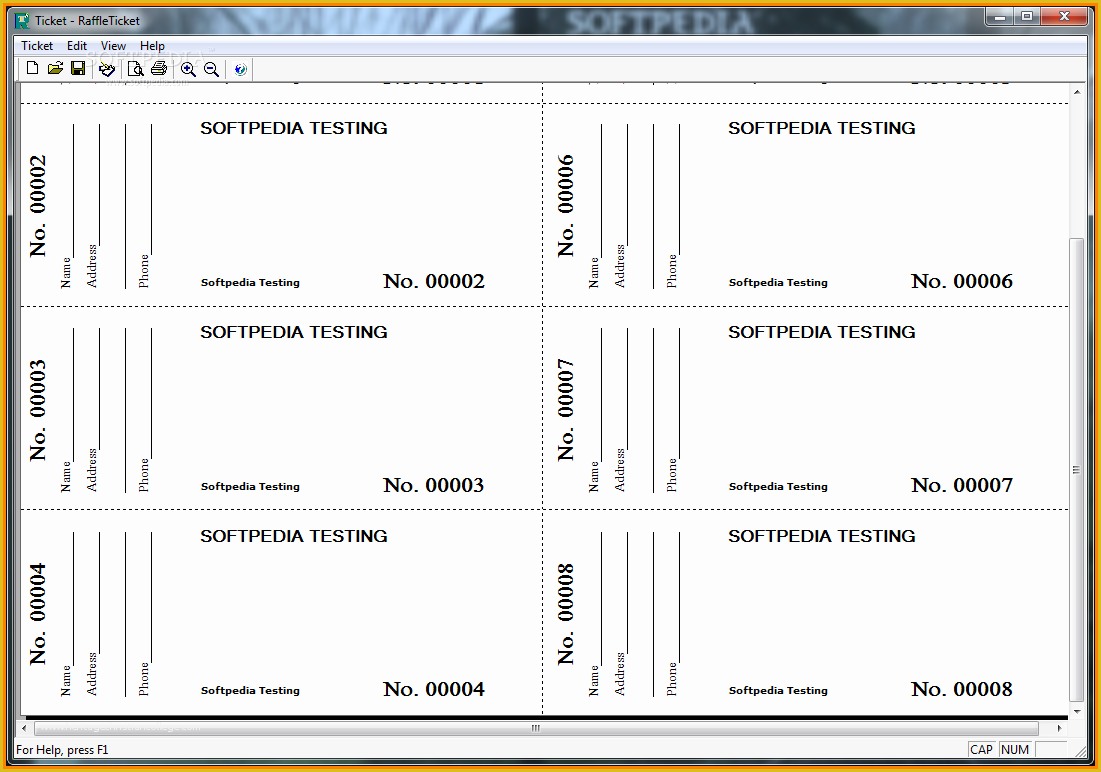 Free Printable Ticket Template Of Free Printable Raffle Tickets