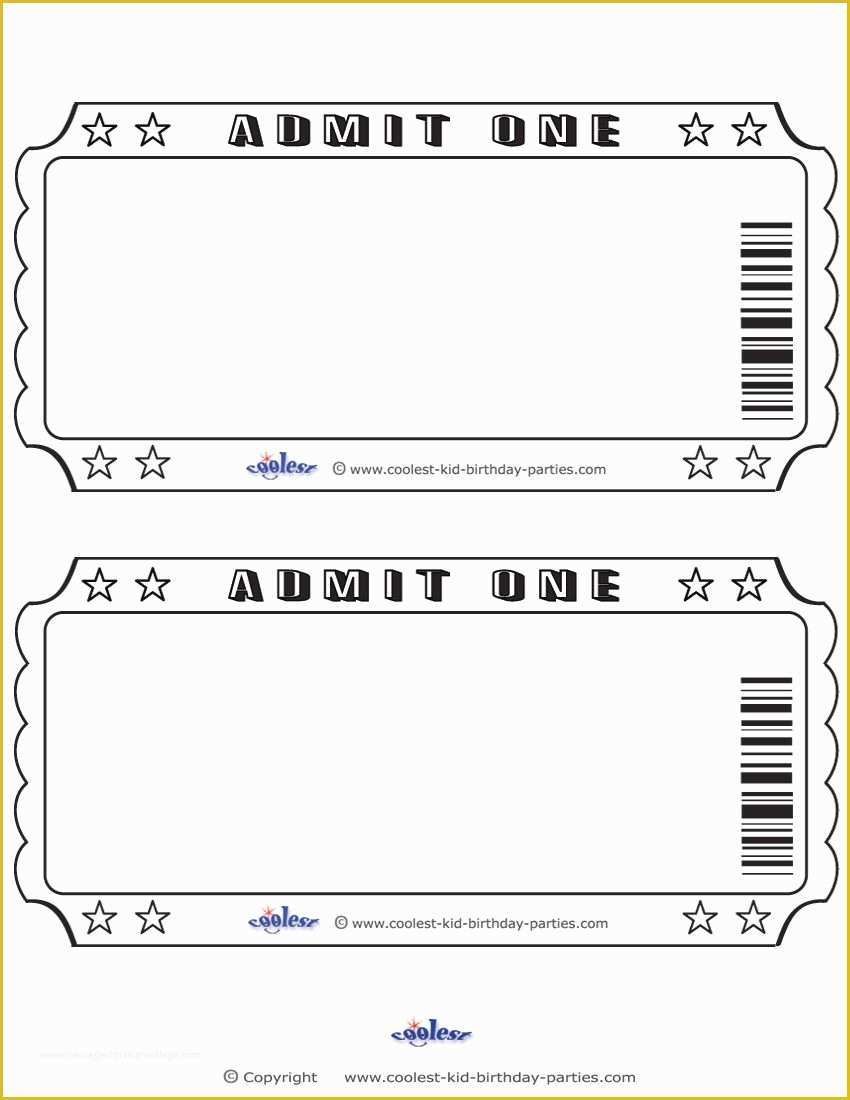 Free Printable Ticket Template Of Kids Coloring Pages Free Printable Ticket Template the