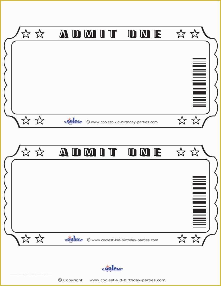 Free Printable Ticket Template Of Kids Coloring Pages Free Printable Ticket Template the