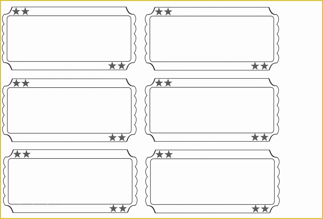 free printable ticket template of printable raffle tickets