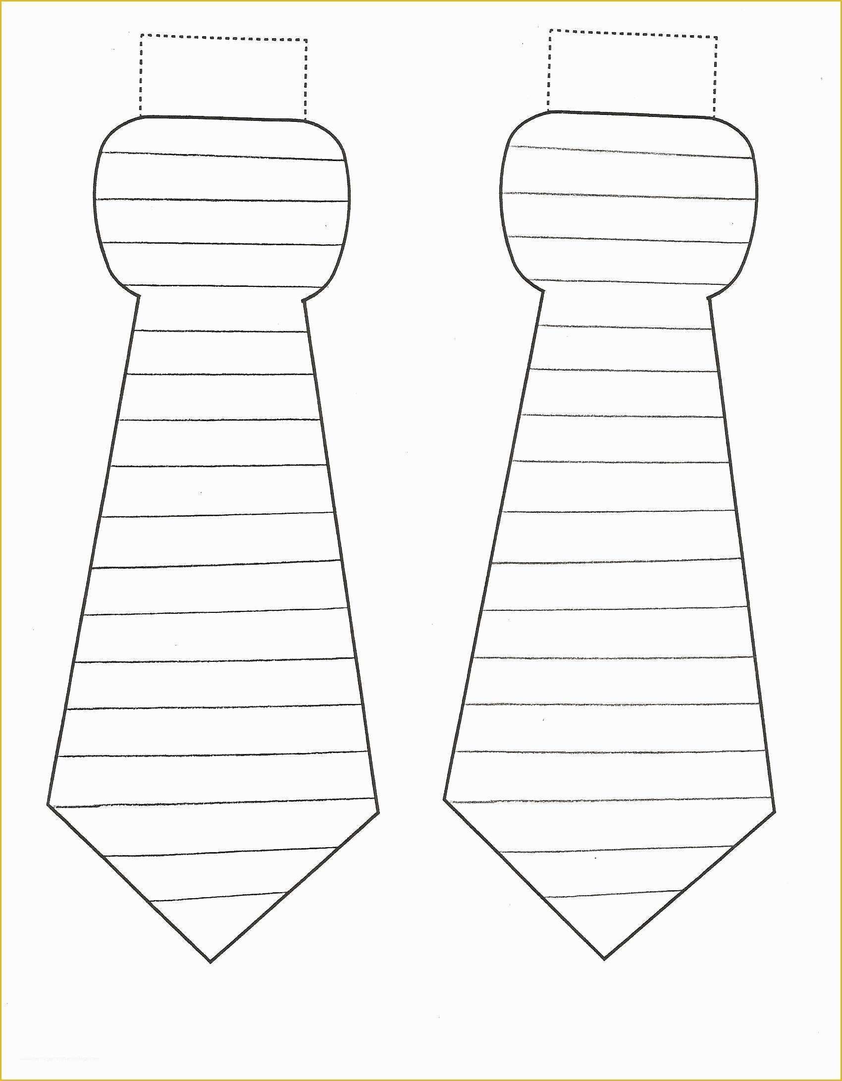 Printable Cut Out Tie Template