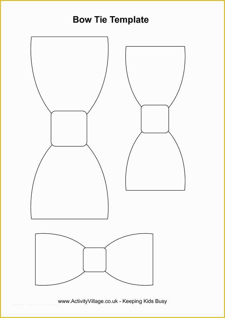 Free Printable Tie Template Of Bow Tie Template Food Pinterest