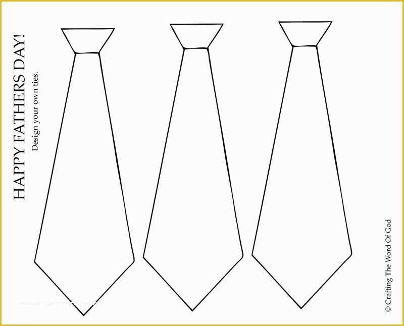 Free Printable Tie Template Of Design Your Own Ties Activity Sheet Crafting the Word