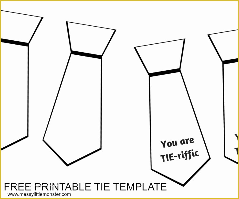 Free Printable Tie Template Of Father S Day Tie Card with Free Printable Tie Template