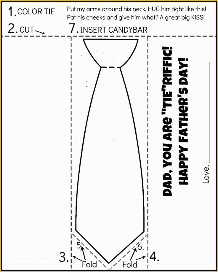Free Printable Tie Template Of Free Printable Father S Day Tie Coloring Page Color Cut