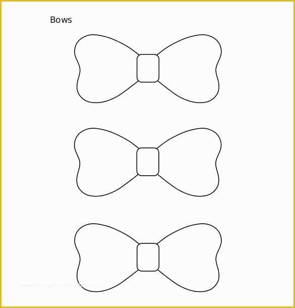 Free Printable Tie Template Of Paper Bow Template – 8 Free Word Pdf Documents Download