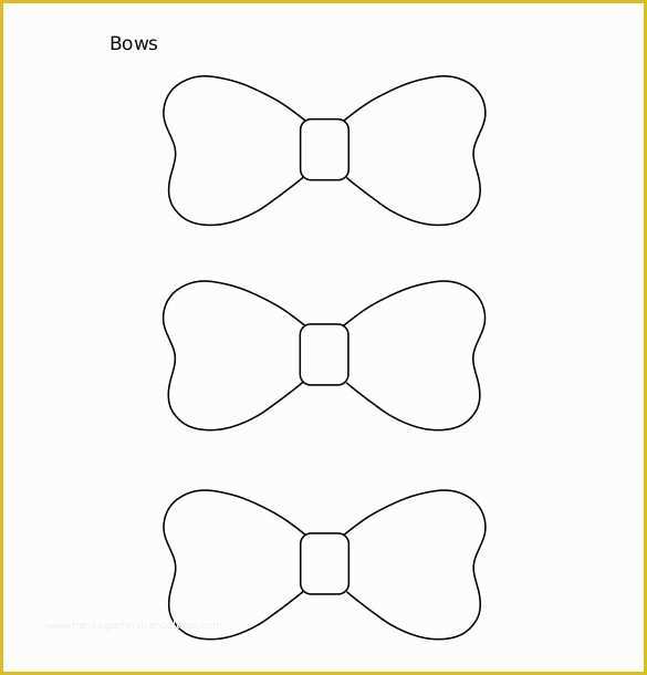 Free Printable Tie Template Of Paper Bow Template 8 Free Word Pdf