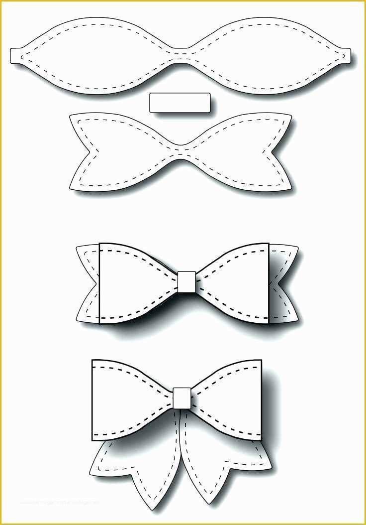 Free Printable Tie Template Of Paper Bow Tie Template Bows by Free ...