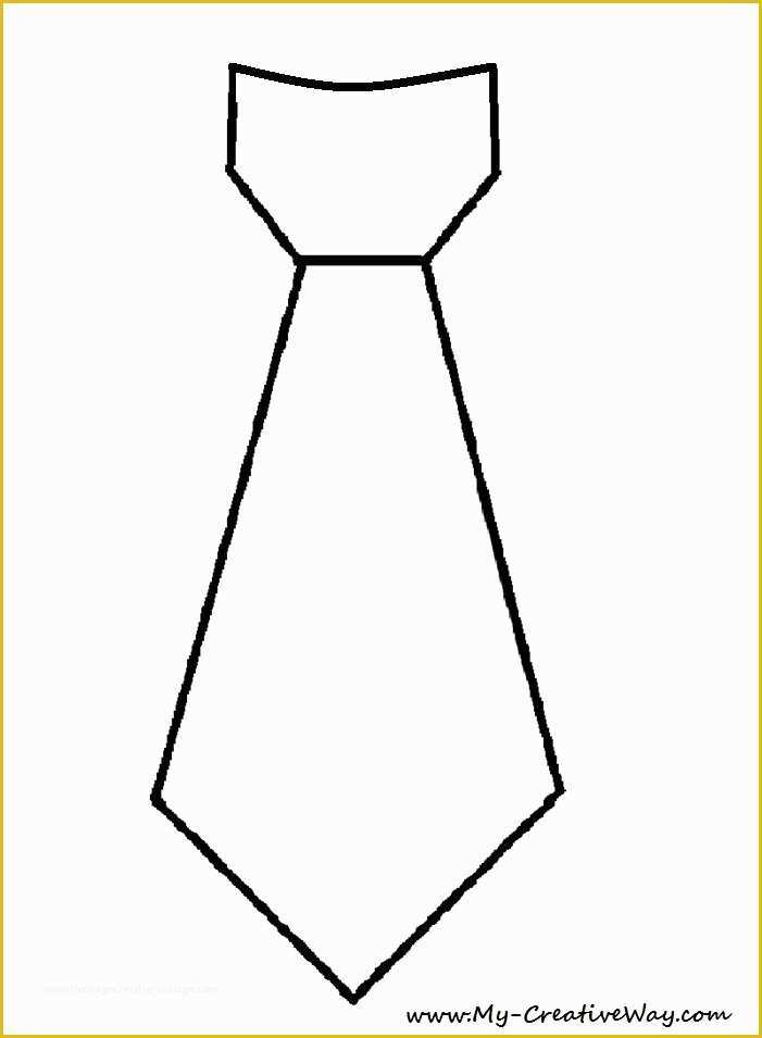 Free Printable Tie Template Of Tie Clipart Template Pencil and In Color Tie Clipart