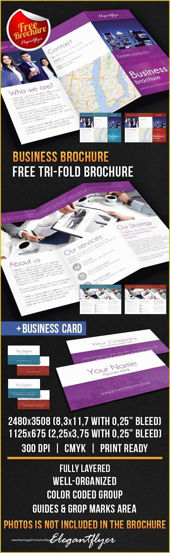 Free Printable Tri Fold Brochure Templates Of Business Tri Fold Brochure – Free Psd Template – by