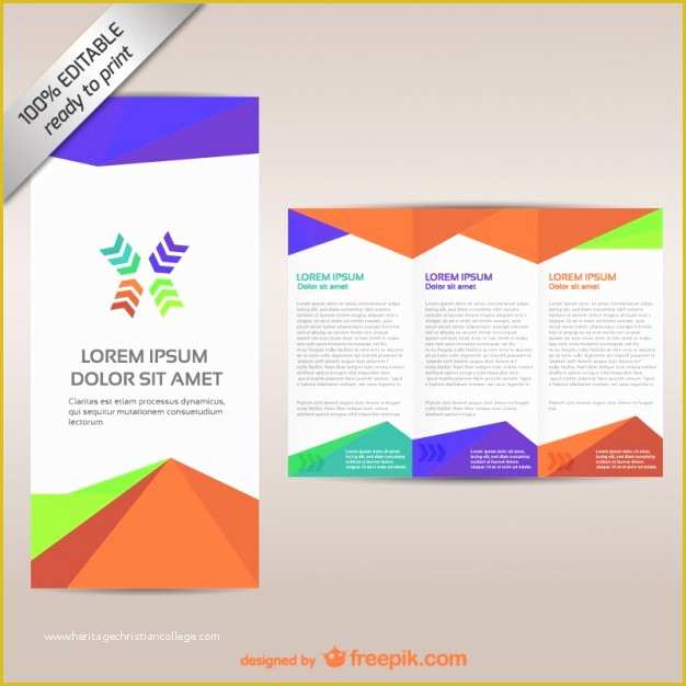 Free Printable Tri Fold Brochure Templates Of Colorful Tri Fold Brochure Template Vector