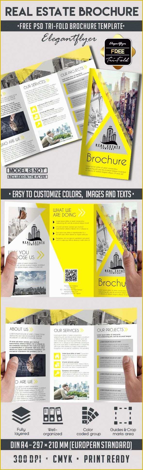 Free Printable Tri Fold Brochure Templates Of Real Estate – Free Tri Fold Psd Brochure Template – by