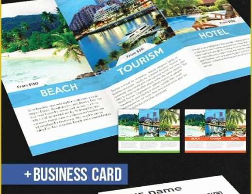 Free Printable Tri Fold Brochure Templates Of Travel Tri Fold Brochure – Free Psd Template – by Elegantflyer