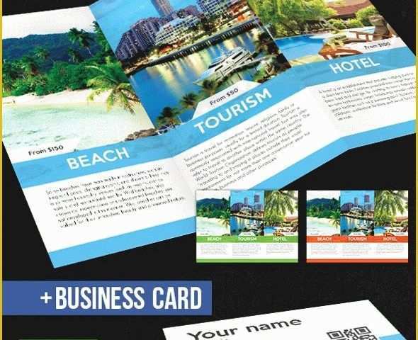 Free Printable Tri Fold Brochure Templates Of Travel Tri Fold Brochure – Free Psd Template – by Elegantflyer