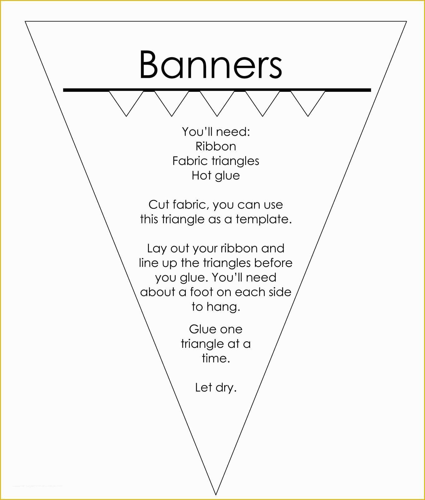 Free Printable Triangle Banner Template Of 8 Best Of Banner Templates Printable Pdf