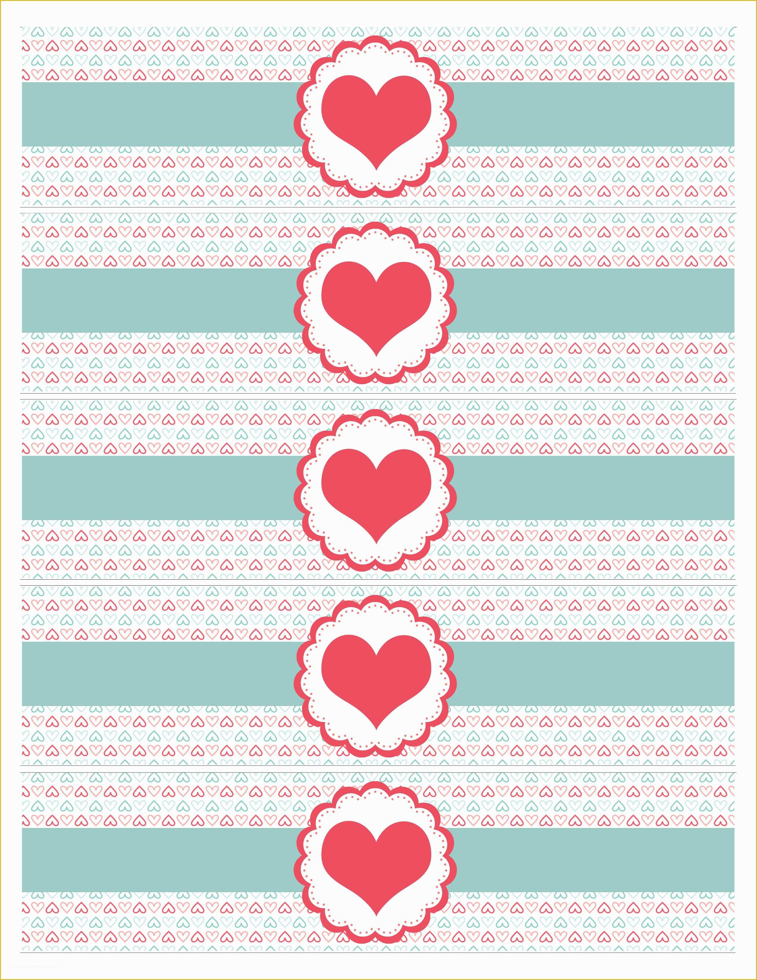 Free Printable Water Bottle Label Template Of Valentine S Day Party Free Printables How to Nest for Less™