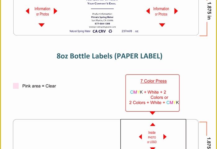 Free Printable Water Bottle Label Template Of Water Bottle Label Template Make Personalized Bottle Labels