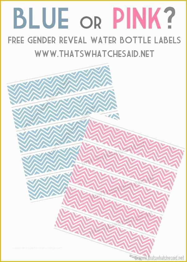 Free Printable Water Bottle Template Of Blue or Pink Chevron Water Bottle Labels – Free Printable