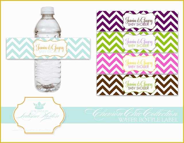 Free Printable Water Bottle Template Of Chevron Collection Printable Water Bottle Labels