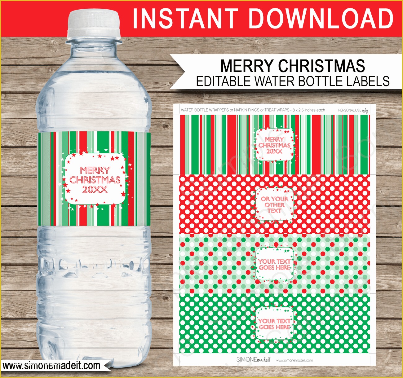 Free Printable Water Bottle Template Of Printable Christmas Water Bottle Labels Template