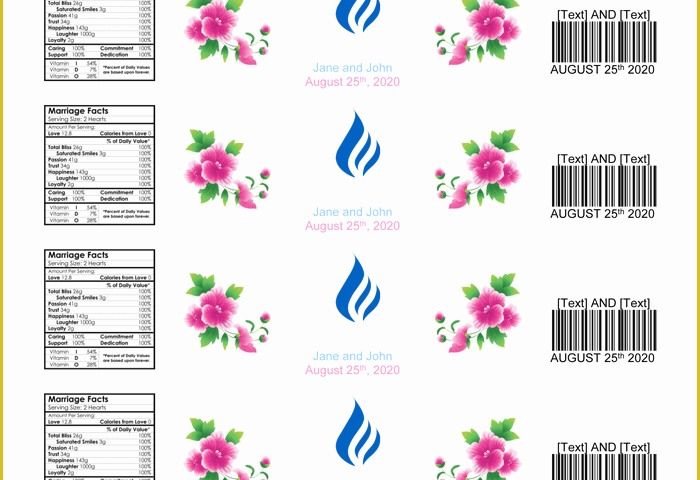 Free Printable Water Bottle Template Of Water Bottle Label Template Make Personalized Bottle Labels