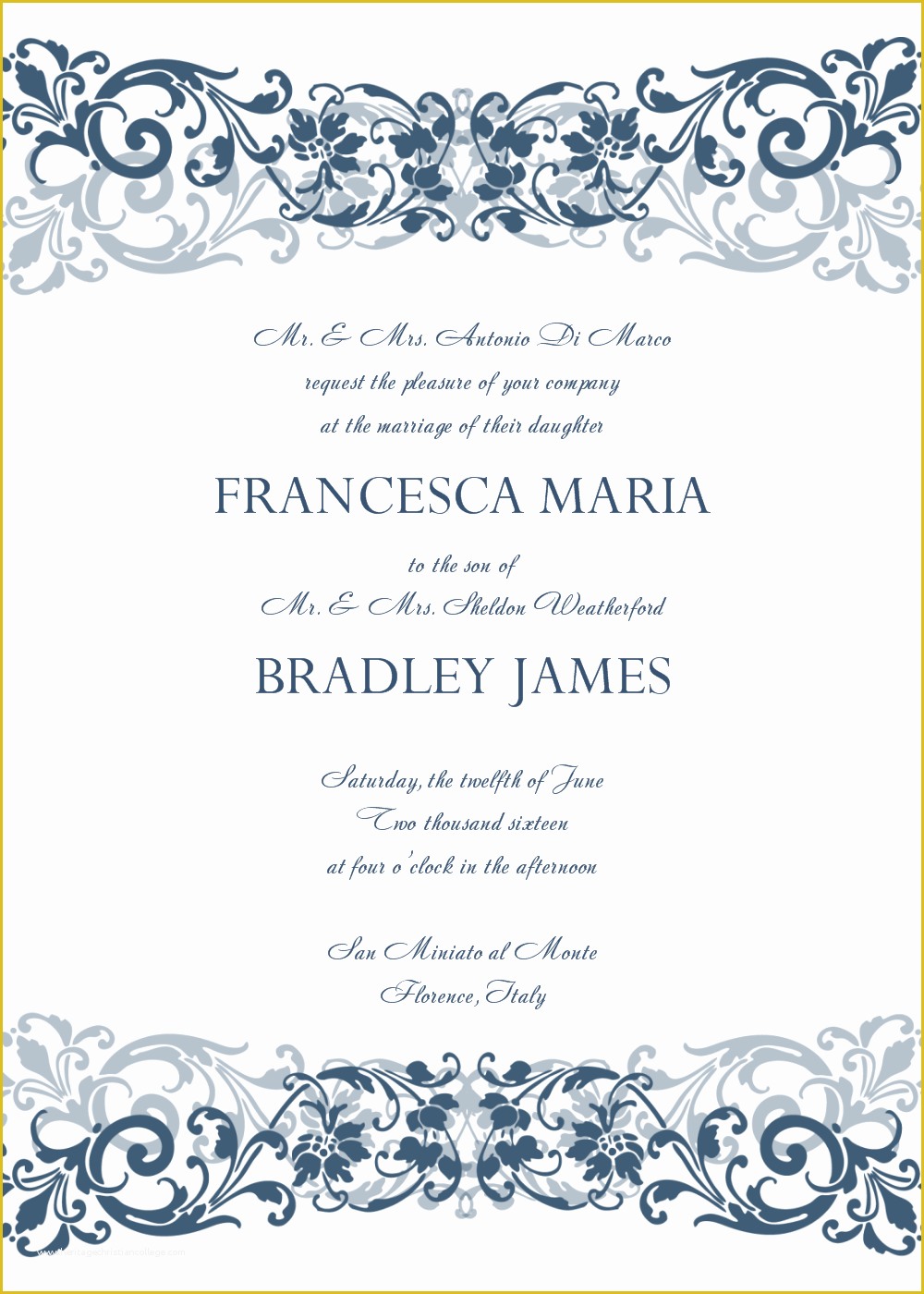 Free Printable Wedding Announcements Templates Of 30 Free Wedding Invitations Templates